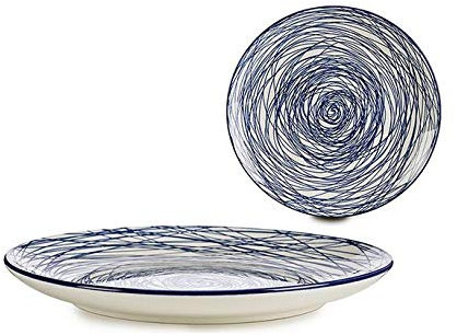 Bigbuy Home S3605162 Assiette Llano Porcelaine Diamètre 24 cm