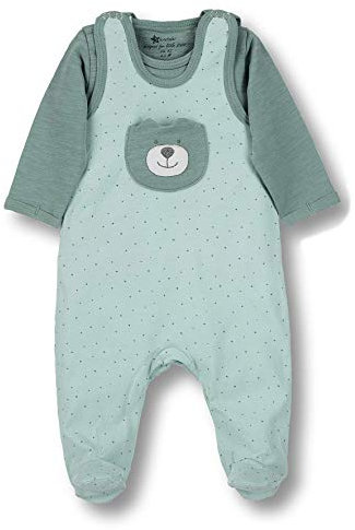 Sterntaler Unisex Baby Strampler-set Jersey Ben Strampelhose, Dunkelgrün (275), 62