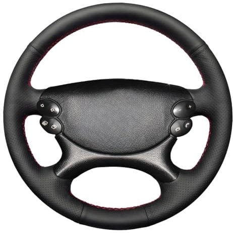 MEWANT Lenkradhülle aus Kunstleder Mikrofaser Leder Lenkradbezug per Hand Nähen für Benz W211 E230 E280 E350 CLS350 CL500 G500 G55 AMG SL350 CLK 200 240 280 350