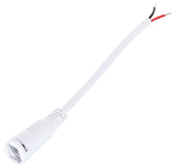 LEDKIA Anschlusskabel Jackbüchse für LED Streifen- 12V Weiß Weiß