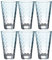 LEONARDO HOME 025901 Trinkglas OPTIC 6er-Set 300 ml mint, Glas, Türkis