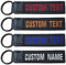 Brillian Chiave personalizzata, ricamo personalizzato con qualsiasi testo, accessorio portachiavi adatto per scooter auto moto, regalo uomo Unisex adulti Nero
