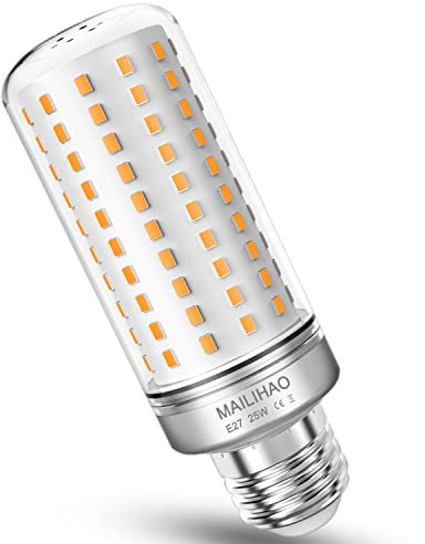 MAILIHAO 1er-Pack 25W E27 Maiskolben Led Lampe,200W Entspricht Glühbirnen 3000k Warmweiß 2500 Lumen,Nicht dimmbar, Energiesparlampe Kleine Edison-Schraube Leuchtmittel E27