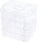 New brothread 4 Layers Stackable Clear Storage Box/Organizer for Holding 80 Spools Home Embroidery & Sewing Thread (Spool Size Requirement: Height≤5.6cm; Width≤4.3cm)