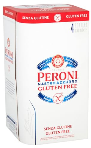 Peroni Nastro Azzurro Gluten Free Lager Beer Bottle 4x330ml