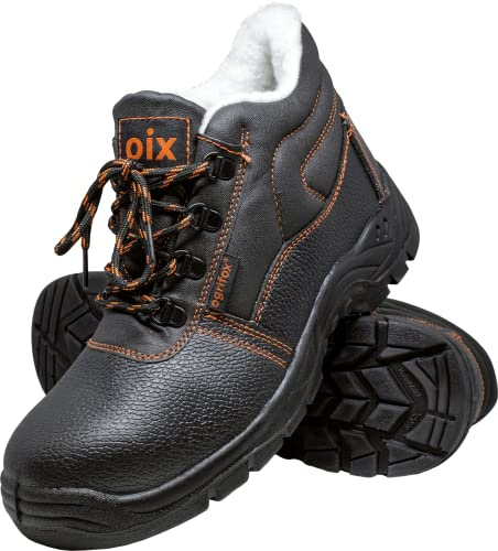Ogrifox OX-OIX-TO-SB Arbeitsschuhe Herren, Damen | Isoliert Sicherheitsschuhe | Safety Shoes | ISO EN20345 | Schwarz-Orange | Größe 39
