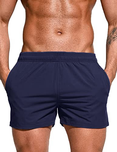 Short d'entraînement pour Homme Short de Sport léger 5 Séchage Rapide Color Bleu Marine Size M