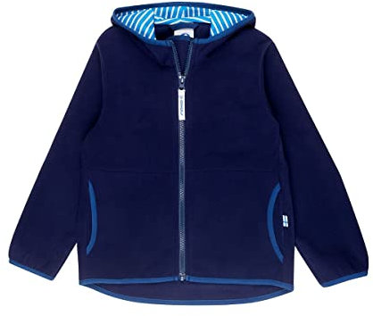 Finkid Paukku Blau - Vielseitige Zip-In kompatible Kinder Fleecejacke, Größe 100-110 - Farbe Navy - Denim
