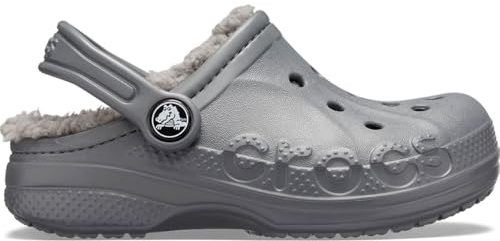 Crocs Kids’ Baya Lined Clog 29-30 EU Charcoal/Charcoal