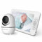 BW Moniteur de bébé sans fil HD de 17,8 cm avec caméra de sécurité Nanny PTZ haute résolution Vision nocturne Surveillance de la température Installation facile Plug and Play