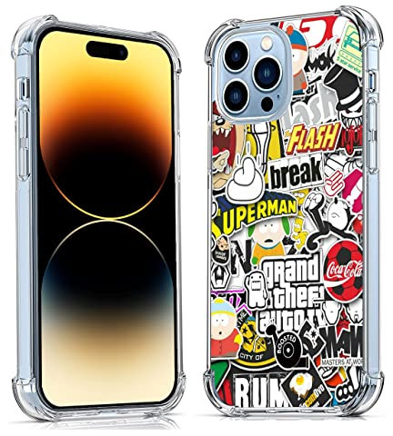 Fashion Pop Art for iPhone 14 Pro Max Case,Cute Cartoon Pop Culture Case for Men Women,Unique Trendy Cool TPU Bumper Case for iPhone 14 Pro Max