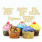 Gyufise 30Pcs Happy 18th Cupcake Toppers Glitter Eighteen Vintage 2007 Cupcake Picks Cheers to 18 Years Birthday Cake Decorations for Happy 18th Birthday Anniversary Party Supplies Gold