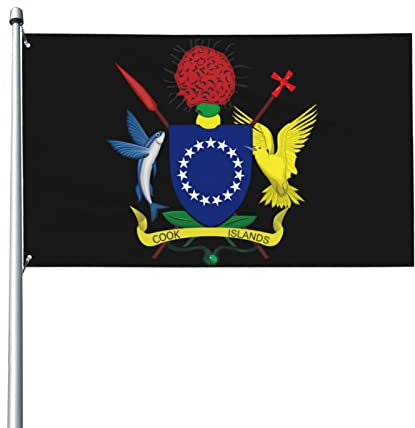 Wappen der Cookinseln 3 x 5 ft Terrasse Garten Flagge Innendekoration einseitig bedruckte Flagge