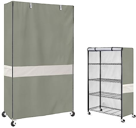 SoloToo Regalabdeckung – robuste, wasserdichte Regal-Abdeckung, passend für 121,9 cm B x 45,7 cm T x 182,9 cm H Lagerregal (Graugrün)