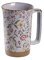 TEA SHOP - Mug Uki Jumbo Aki Red - Taza artesanal de porcelana original de Japón con motivos florales geometricos