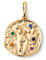 SINGULARU - Charm Organic Colors Zodiaque. Pendentif en laiton avec finition plaqué or 18 kt. Combinable avec collier. Bijoux pour femme. Vierge