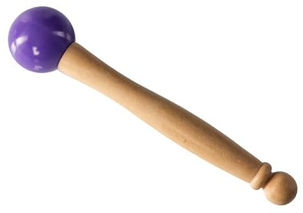 Fame F-SBM-P Klangschalenschlägel Purple, Hochwertiger Mallet, Kunststoffkopf, Ergonomische Gewichtung, Stabiler Holzgriff, Raumfüllender Sound, Geeignet für Drums