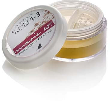 Marie w. Corrector 1-3 - Grüner Anti-Rot-Puder für Perfektion: Abdeckung von Rötungen, Pickeln & geplatzten Äderchen, Couperose - Zertifiziert nach NCS, Hautverträglich, Anti Rötungen - 5g
