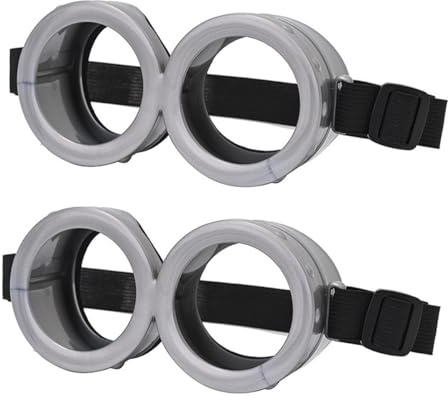 DSKOBT Steampunk-Brille, Vintage-Stil, rund, Cartoon-Kostüm für Cosplay, Halloween, 2 Stück