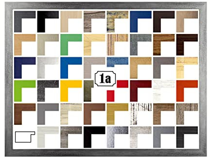 Multicolore Bilderrahmen Posterrahmen Puzzlerahmen 51x69 cm Grau Gewischt 69x51 cm mit weisser Rückwand und klarem Acrylglas