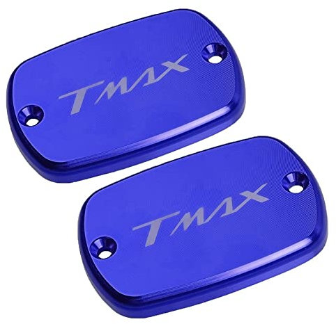 Abdeckung Bremsbehälters Für YAMAHA TMAX 500 TMax 530 TMAX530 500 Motorrad CNC Aluminium Bremsflüssigkeit Kraftstoffbehälter Tankdeckeldeckel(BLAU)