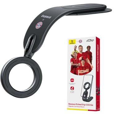 Baseus PrimeTrip C02 Go Handyhalterung Auto Magnet für Armaturenbrett [2024 Upgrade Starker] Universal Magsafe Autohalterung, Auto Zubehör Kompatibel für iPhone, Samsung, Smartphone