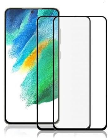HQ-CLOUD® Lot de 2 Verres Trempés Pour Samsung Galaxy S21 FE 5G .Film de Protection d'écran Couverture Complète Noir - Anti Rayures - Ultra Résistant Dureté 9H