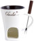DimyFew Fondue-Becher, Candy Hot Pot, 130 ml, mit Gabel, für Abendessen, Butterwärmer, Hochzeit, Zuhause, Tapas, Weiß