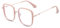 AOOLIA Quadrat Blaulichtfilter Brille für Damen Herren, Retro Brillengestelle für Damen, Ohne Stärke Brille (Rose)