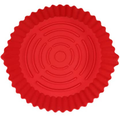 SHOWERORO Silikon-luftfritteusen-einlage Wiederverwendbarer Silikon-topf Für Heißluftfritteuse Antihaft-matte Für Luftfritteusen-zubehör Geeignet Für Chicken Wings Burger Fisch Und Garnelen