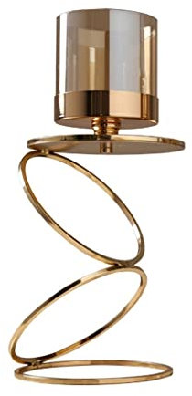 JWXFGHJT Kerzenständer Kerzenständer aus legiertem Glas, kreativer geometrischer Kerzenständer-Ornamenthalter für Hochzeits-/Candlelight-Dinner-/Party-/Festivaldekoration Kerzenständer