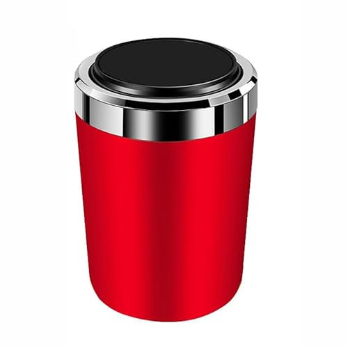 LJWAN Aschenbecher Auto für VW New Beetle 1997-2024, Tragbarer Selbstverlöschender Fahrzeug Rauchfreien Aschenbecher Outdoor Camping Auto Zubehör,Red