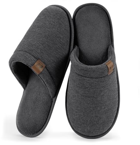 RockDove Herren LiteStep Cord Hausschuhe mit Memory Foam