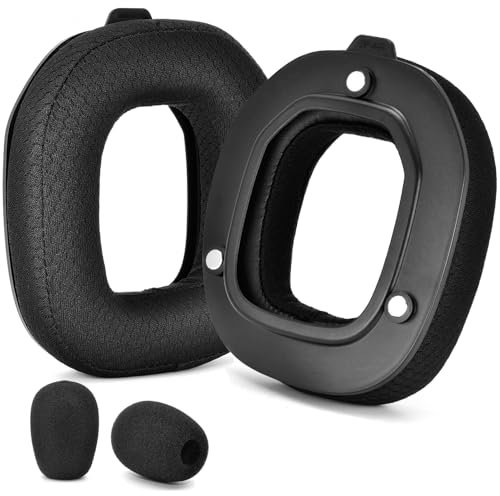 A50 Gen 4 Ohrpolster und Mikrofon-Schaumstoff, defean Ersatzkissen, kompatibel mit Astro-A50 Gen 4, Gen 5 und Astro-A50X-Headset, verbesserter hochdichter Geräuschunterdrückungsschaum (Mesh-Gewebe)