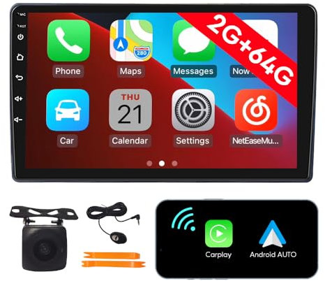 [2G 64G] Android Car Stereo FM Radio Carplay Android Auto 9 Touchscreen Headunit Media Player with Backup Kamera Für Kia Ceed 2006 2007 2008 2009 2010 2011 2012