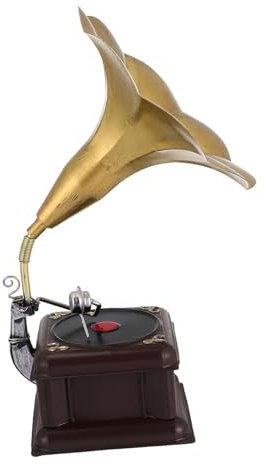 Holibanna Plattenspieler Vintage Grammophon Mit Handkurbel DIY Mechanismus Als Dekoration Für Zuhause Und Büro