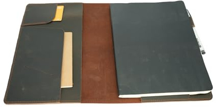 YIYUS Distressed Leather Cover Compatible With Leuchtturm1917 Composition B5 7 x 10 Notebook Travel Journal Cover Refillable Writing Diary (Darkbrown)