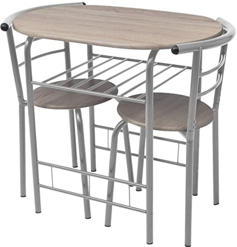 vidaXL Barset Bistroset Frühstückstisch Küchentisch Bartisch Barhocker Stühle