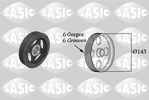 Sasic 2154023 Riemenscheibe, Kurbelwelle
