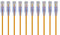 Monoprice SlimRun Lot de 10 câbles de raccordement Ethernet Cat6A sans accroc RJ45, 550 MHz, 10 G, UTP, fil de cuivre nu pur, 30 AWG, jaune
