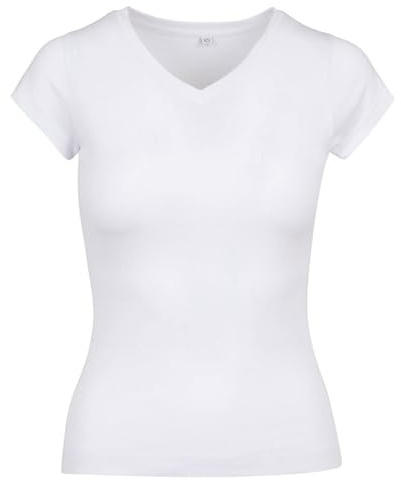 Build Your Brand Ladies Basic Tee, Women’s T-Shirt, White, M - BY062-00220-0046