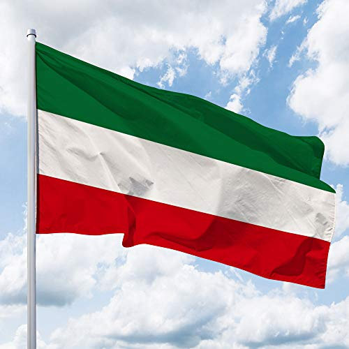 Deitert Bundesland-Flagge NRW – 335x200 cm NRW-Flagge ohne Wappen, Hissfahne aus reißfestem Polyester, NRW-Fahne mit Doppelsicherheitsnaht gesäumt