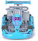 Zerodis Kindermodellspielzeug im Maßstab 1:32, Baby Kinderlegierung Pull Back Racing Go-Kart Mini-Auto Fahrzeuge Spielzeug für Kleinkinder Mädchen(Blau)