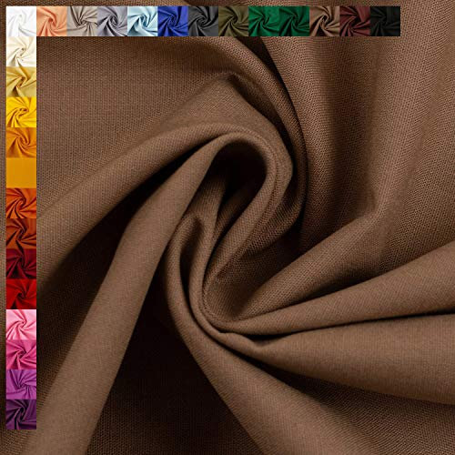 Swafing Baumwollstoff Heide, Uni-Farben, Einfarbig, 100% Baumwolle, Schlamm, Standard 100 by Oeko-TEX (50cm x 150cm)