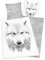 Klaus Herding GmbH Flanell Bettwäsche Set mit Wolf 155 x 220 cm 80 x 80 cm Übergröße