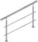 Aufun Barandilla de acero inoxidable 80 cm barandilla de escalera interior y exterior con 2 postes para escaleras, parapeto, balcón (80 cm, 2 crucetas)