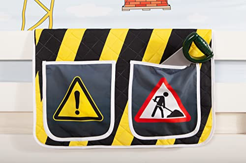 TiCAA Kinder Bett-Tasche Oskars Baustelle für Hoch- und Etagenbetten