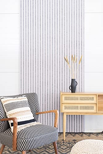 Leiste24 Akustikpaneel - Lamellenverkleidung - Wandverkleidung - 2600 x 400 mm - Akustikfilz Grau - Lamellendekor Eiche Rose