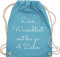 Turnbeutel Rucksack - Aufdruck selbst gestalten - Wunschtext I Geschenk personalisiert - Unisize - Hellblau - stoffbeutel kindergarten beutel wechselkleidung personalisierte bedrucken sportbeutel