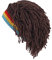 Herren Strickmütze mit Haar Jungen Lustige Handgemachte Strickmütze Wintermütze Beanie Rasta Mütze mit Dreadlocks, B-braun, EinheitsgröÃŸe